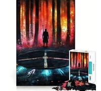 Rompecabezas Portal del Bosque Místico de 1000 Piezas para Adultos Juguete de lógica Fina, silencioso y Divertido Bordes limpios Regalo Memorable (50x75cm)