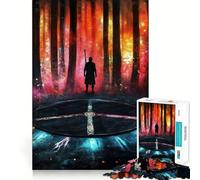 Rompecabezas Portal del Bosque Místico de 1000 Piezas para Adultos Juguete de lógica Fina, silencioso y Divertido Bordes limpios Regalo Memorable (38x52cm)