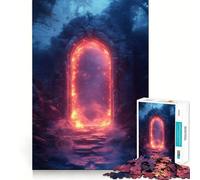 Rompecabezas Portal Místico en Bosque Oscuro de 1000 Piezas para Adolescentes Fortalece la Memoria Ideal para el hogar y el Ocio Bordes limpios Regalo preciado (50x75cm)