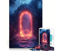 Rompecabezas Portal Místico en Bosque Oscuro para Adultos, 1000 Piezas, Juguete Intelectual, Diversión Pacífica, Corte Preciso, Lista de Deseos de Santa Claus (38x26cm)