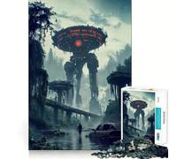 Rompecabezas postapocalíptico de Robot Gigante Adolescente, 1000 Piezas, Rompecabezas Mental, Juego Casual y Relajante, Regalo conmovedor (38x26cm)