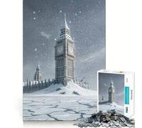 Rompecabezas postapocalíptico del Big Ben y el Parlamento de 1000 Piezas para Adolescentes Mejora la Memoria, relaja la Mente y Ofrece un Regalo Creativo con Bordes Afilados (50x75cm)