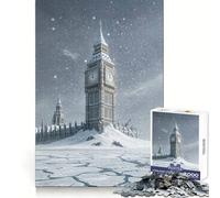 Rompecabezas postapocalíptico del Big Ben y el Parlamento de 1000 Piezas para Adolescentes Mejora la Memoria, relaja la Mente y Ofrece un Regalo Creativo con Bordes Afilados (50x75cm)