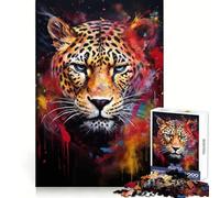 Rompecabezas Powder Splash Leopard de 1000 Piezas para Adultos Rompecabezas Mental Arte para la relajación Mental (50x75cm)