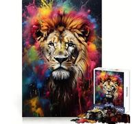 Rompecabezas Powder Splash Lion de 1000 Piezas para Adultos, Juguete cognitivo, Divertido, para armar Juntos, Pieza de colección de Arte (38x26cm)