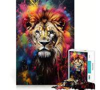 Rompecabezas Powder Splash Lion de 1000 Piezas para Adultos, Juguete cognitivo, Divertido, para armar Juntos, Pieza de colección de Arte (38x26cm)