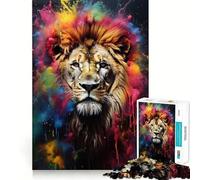 Rompecabezas Powder Splash Lion de 1000 Piezas para Adultos, Juguete para ejercitar la Mente, diseño Casual y Relajante, Pieza de colección de Arte para armar (50x75cm)