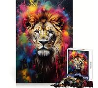 Rompecabezas Powder Splash Lion de 1000 Piezas para Adultos, Juguete para ejercitar la Mente, diseño Casual y Relajante, Pieza de colección de Arte para armar (50x75cm)