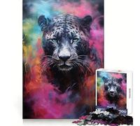 Rompecabezas Powder Splash Panther de 1000 Piezas para Adultos, Juguete Inteligente para el hogar, artículo de Santa Claus con Bordes Afilados (50x75cm)