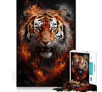Rompecabezas Powder Splash Tiger de 1000 Piezas para Adolescentes Juguete de lógica Fuerte para Relajarse Bordes definidos Sorpresa de cumpleaños 38x26cm