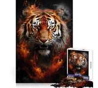 Rompecabezas Powder Splash Tiger de 1000 Piezas para Adolescentes Juguete de lógica Fuerte para Relajarse Bordes definidos Sorpresa de cumpleaños 38x26cm