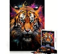 Rompecabezas Powder Splash Tiger de 1000 Piezas para Adolescentes, Juguete de razonamiento y Desarrollo Mental, Ideal para Relajarse (38x26cm)