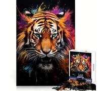 Rompecabezas Powder Splash Tiger de 1000 Piezas para Adultos Ideal para Mejorar la Memoria, aliviar el estrés y armar (50x75cm)