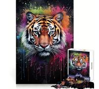 Rompecabezas Powder Splash Tiger de 1000 Piezas para Adultos Juguete Intelectual para Relajarse y divertirse Pieza de Arte 38x26cm