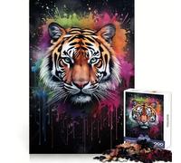 Rompecabezas Powder Splash Tiger de 1000 Piezas para Adultos Rompecabezas de Memoria Disfrute del Montaje Lento de la Imagen Regalo Creativo 50x75cm