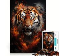 Rompecabezas Powder Splash Tiger para Adolescentes, 1000 Piezas, Juguete cognitivo, pasatiempo Tranquilo, Borde Premium, 50x75cm