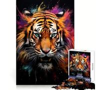 Rompecabezas Powder Splash Tiger para Adultos, 1000 Piezas, lógica Clara, Juguete, Tiempo Libre, Corte Perfecto, Regalo Creativo (38x52cm)