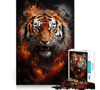 Rompecabezas Powder Splash Tiger para Adultos, 1000 Piezas, Think Smart Toy, vínculo Familiar, Corte preciso, Regalo de Temporada 38x52cm
