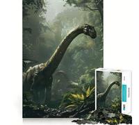 Rompecabezas prehistóricos de Brachiosaurus para Adolescentes, 1000 Piezas, Juguete de lógica, diversión Relajante, Bordes Suaves, Regalo de cumpleaños 38x26cm