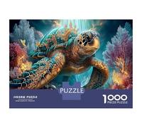 Rompecabezas Premium 1000 Piezas Tortuga Marina, Arte Tortuga Oceánica, Cartulina Premium, Adultos, Antiestrés, Actividad After School, Regalo, 70x50cm