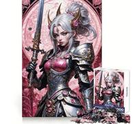 Rompecabezas Princesa Guerrera Radiante para Adolescentes, 1000 Piezas, Juego Mental, Juguete para Relajarse, Corte Íntimo, (50x75cm)