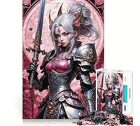 Rompecabezas Princesa Guerrera Radiante para Adolescentes, 1000 Piezas, Juego Mental, Juguete para Relajarse, Corte Íntimo, (50x75cm)