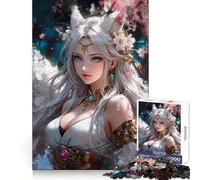 Rompecabezas Princesa Zorra Blanca para Adolescentes, 1000 Piezas, Juguete Inteligente, Juego Relajante, Corte Suave, Regalo Increíble 38x52cm