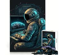 Rompecabezas Programador en el Espacio para Adolescentes, 1000 Piezas, para Mejorar la Memoria, Entretenimiento en casa, Bordes precisos, 38x52cm