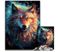 Rompecabezas psicodélico Colorido de Nebula Wolf 1000 Piezas para Adultos desafiantes Rompecabezas Juguete Educativo para Adolescentes decoración del hogar y la Oficina 1000 Piezas (38x26cm)
