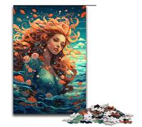 Rompecabezas psicodélico de 1000 Piezas para Adultos diseño de Dios del mar Colorido Divertido para Toda la Familia para aliviar el estrés desafío difícil (tamaño 75 x 50 cm)