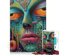 Rompecabezas psicodélico de 1000 Piezas para el Desarrollo de la autoconciencia, para Adultos y Adolescentes Juguete para reflexionar y aliviar el estrés Regalo navideño de diseño nítido (50x75cm)