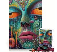 Rompecabezas psicodélico de 1000 Piezas para el Desarrollo de la autoconciencia, para Adultos y Adolescentes Juguete para reflexionar y aliviar el estrés Regalo navideño de diseño nítido (50x75cm)