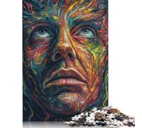 Rompecabezas psicodélico de cartón Rectangular 100% Reciclado, Día del Niño, 1000 Piezas (75 x 50 cm)
