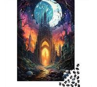 Rompecabezas psicodélico de Catedral Espacial Colorida, Juegos educativos, Actividades Familiares, Rompecabezas de cartón Premium, 1000 Piezas (38 x 26 cm)