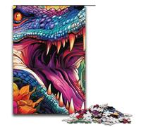 Rompecabezas psicodélico de cocodrilo del Nilo de 1000 Piezas para Adultos Juego desafiante de Papel 1000 Piezas (38 x 26 cm)