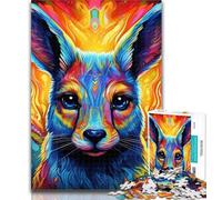 Rompecabezas psicodélico de Conejo para Adultos, 1000 Piezas, Ideal para Pasar el rato y Mejorar el Amor en Pareja, 26x38cm