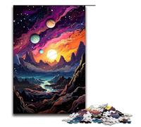 Rompecabezas psicodélico de fantasía Espacial de 1000 Piezas de Madera para Adultos y niños a Partir de 14 años Diversión Familiar (tamaño 75 x 50 cm)