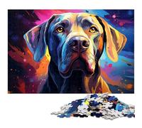 Rompecabezas psicodélico de Gran danés de 1000 Piezas para Adultos de Papel Divertido 1000 Piezas (38 x 26 cm)