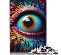 Rompecabezas psicodélico de Ojo Humano, antiestrés, 100% cartón Reciclado, Adultos y niños, 1000 Piezas (75 x 50 cm)