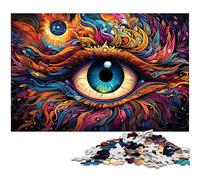 Rompecabezas psicodélico de Ojos de fénix de Colores, 1000 Piezas, para Adultos, Actividad educativa para Adolescentes, 26x38cm/10,23x14,96 Pulgadas.