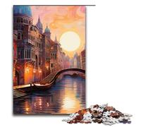 Rompecabezas psicodélico de Venecia para Adultos 1000 Piezas de Madera para niños a Partir de 12 años Juego desafiante 1000 Piezas (75 x 50 cm)
