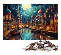 Rompecabezas psicodélico de Venecia para Adultos 1000 Piezas Papel Regalo Divertido (38 x 26 cm)
