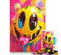 Rompecabezas psicodélicos de caritas sonrientes para Adultos, 1000 Piezas, fortalece la Memoria, pasatiempo para el hogar, Bordes limpios, Regalo Elegante (50x75cm)