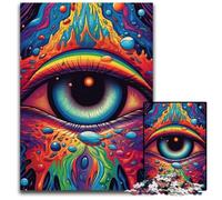 Rompecabezas psicodélicos para Adultos: 1000 Piezas para Adolescentes y jóvenes, cumpleaños y Vacaciones 26x38cm/10,23x14,96 Pulgadas
