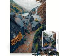 Rompecabezas Pueblo de Piedra en Otoño, 1000 Piezas para Adolescentes, Juguete para estimular la lógica, Juego Relajante, Arte de Borde Premium, Coleccionable 38x52cm