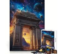 Rompecabezas Puerta Antigua a Las Estrellas, 1000 Piezas para Adultos, estimulación cognitiva, Escape Tranquilo, Corte preciso, Regalo de Temporada (38x26cm)