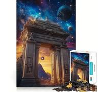 Rompecabezas Puerta Antigua a Las Estrellas de 1000 Piezas Ejercicio Mental Divertido Piezas de Ajuste preciso Una Forma entretenida de Pasar el Tiempo Libre (50x75cm)