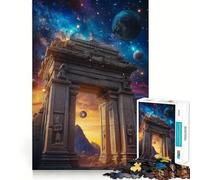 Rompecabezas Puerta Antigua a Las Estrellas para Adolescentes,1000 Piezas,Juego para Estimular la Mente,Piezas sin Rebabas,Corte Limpio,Fácil de Aprender,Diversión para Toda la Familia (38x52cm)