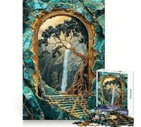Rompecabezas Puerta Antigua de Oro de 1000 Piezas para Adolescentes Desarrolla la Capacidad analítica Un Escape Tranquilo UNE Las Piezas Regalo Ideal para Las Fiestas (38x52cm)