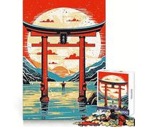 Rompecabezas Puerta Antigua en Japón de 1000 Piezas Ejercicio Mental, relajación, Corte de precisión, Regalo significativo (50x75cm)
